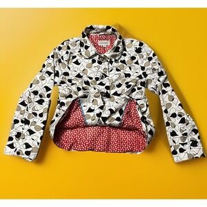 Y2K Merona Long Sleeve Lined Multicolor Cotton Jacket, Women's Size Medium